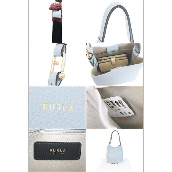 Furla Nuvola Grained Leather Bucket Bag Travel - Picture 3 of 3